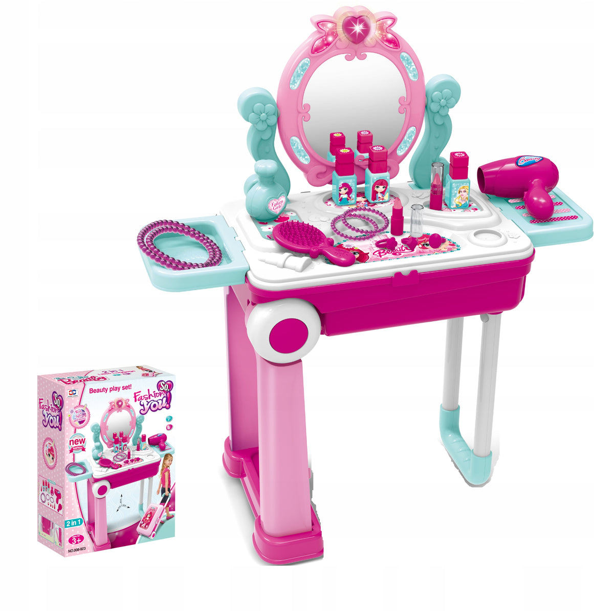 DRESSING TABLE FOR CHILDREN – SUITCASE – LIGHTS, SOUNDS, AKCESORIA | 60 cm