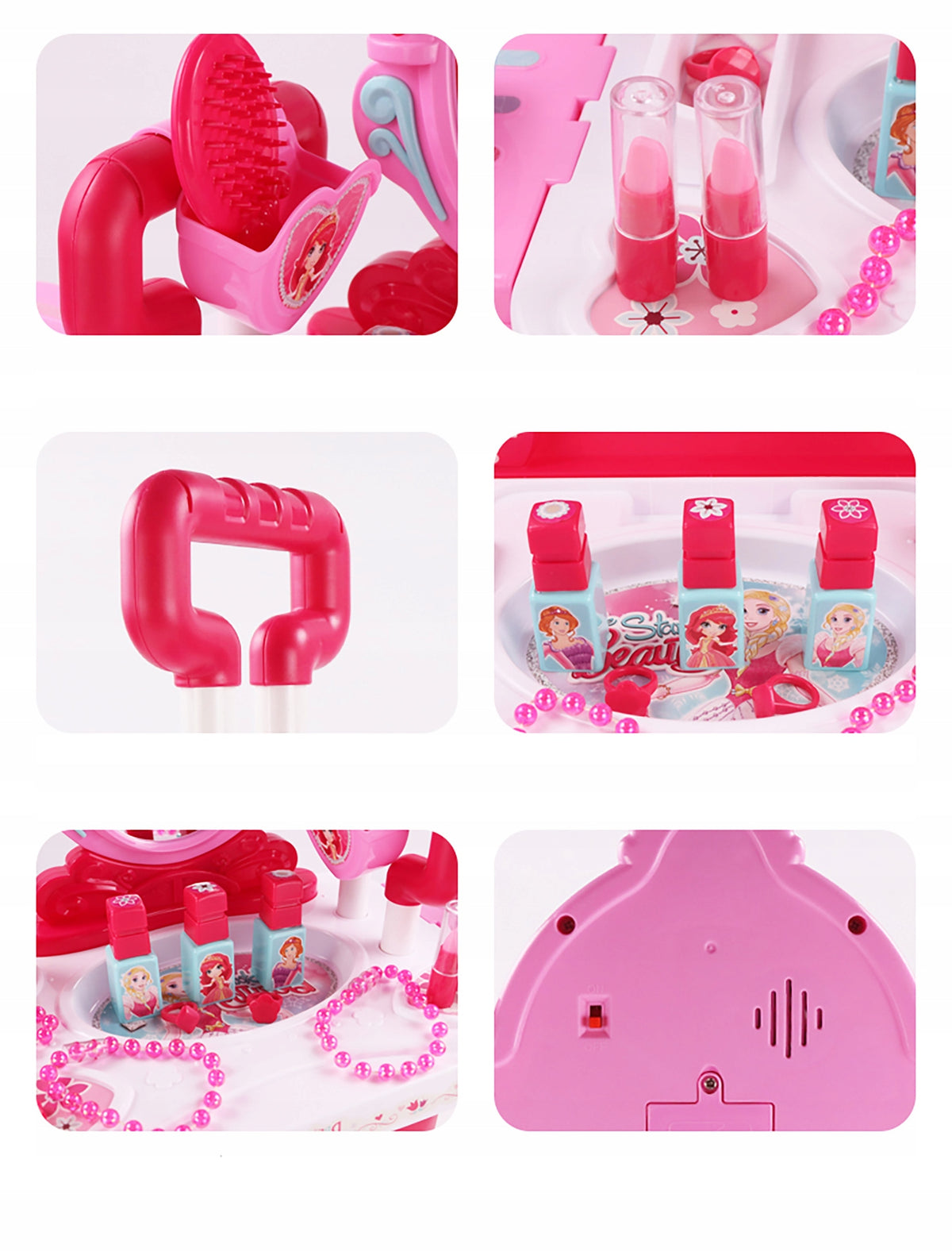 DRESSING TABLE FOR GIRLS LARGE WITH MIRROR LED SUITCASE 008-953A Brand NiceKids