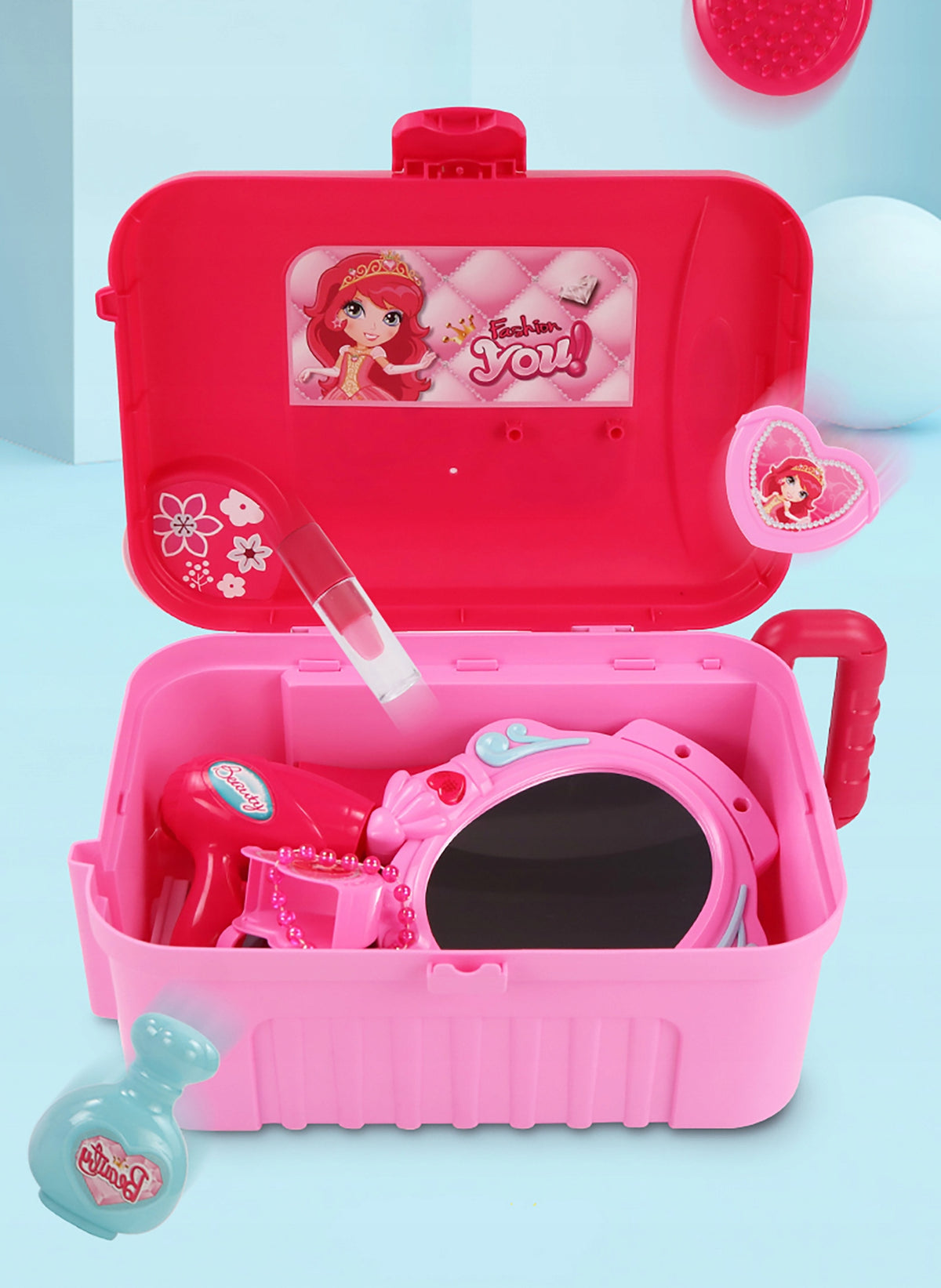 DRESSING TABLE FOR GIRLS LARGE WITH MIRROR LED SUITCASE 008-953A Kid's age 3+ years
