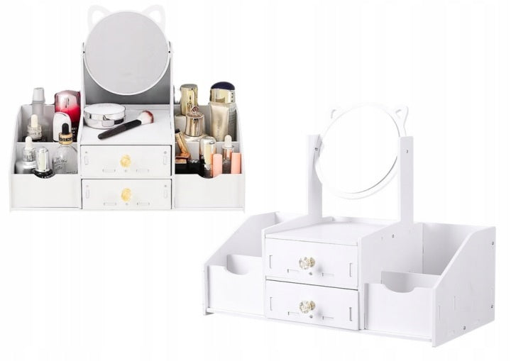DRESSING TABLE FOR GIRLS MIRROR WITH EARS ORGANIZER FOR COSMETICS JEWELRY Packaging status original