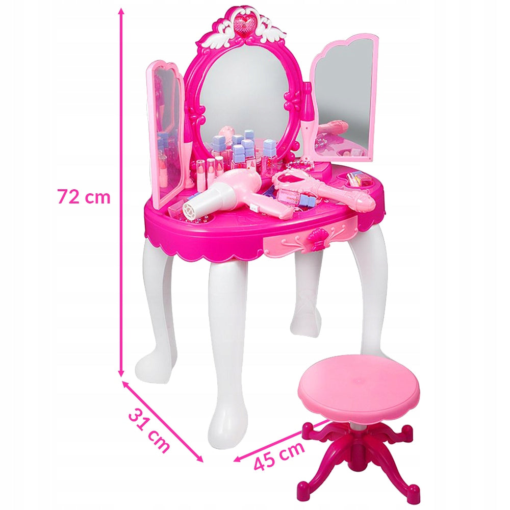 DRESSING TABLE FOR GIRLS PINK opening mirror Wand Pilot MP3 Stool Brand Stator