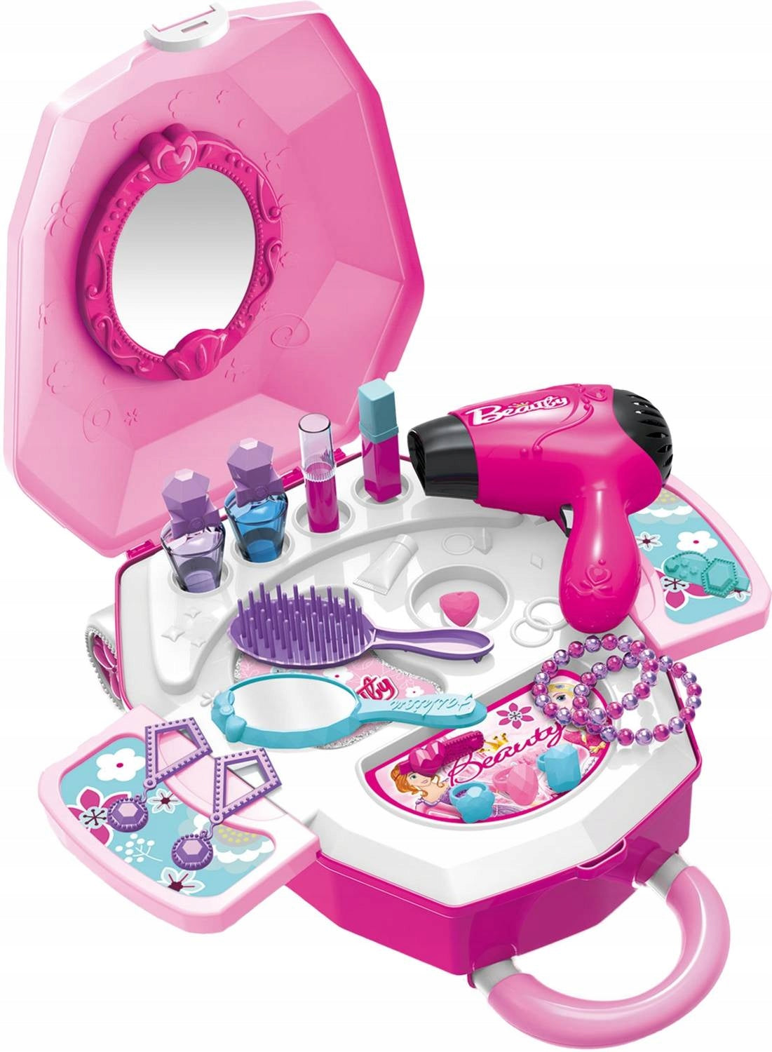 DRESSING TABLE FOR GIRLS cosmetics jewelry dryer SUITCASE on wheels Brand Madej