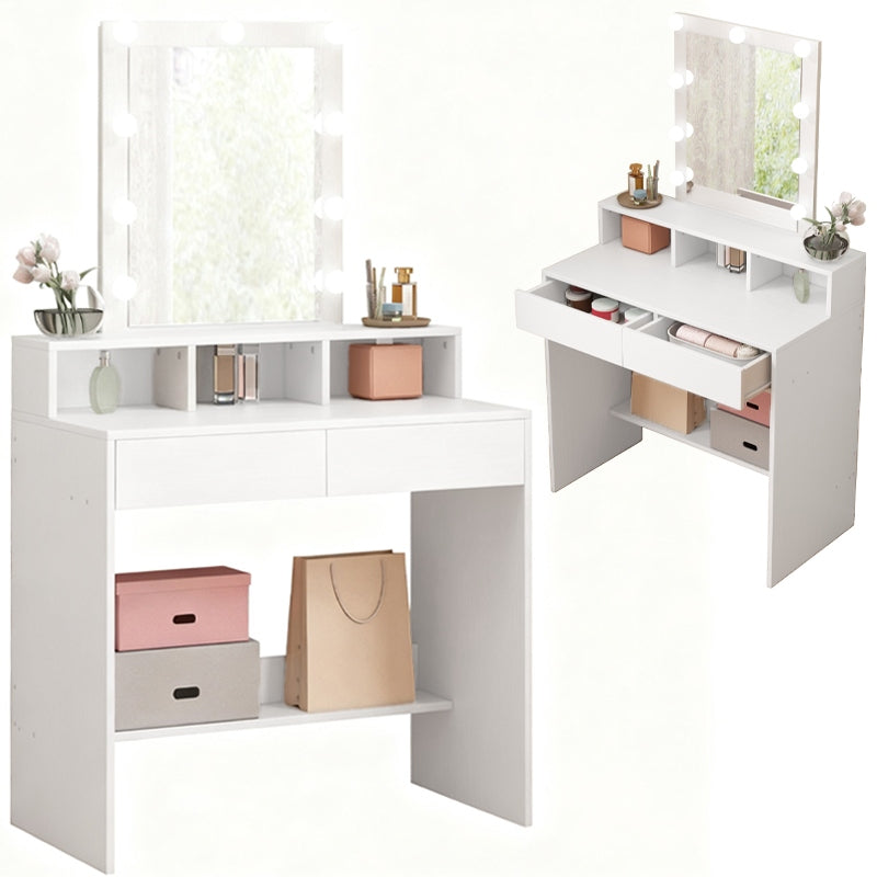 DRESSING TABLE FOR MAKEUP COSMETIC MAKEUP WITH MIRROR LED MODERN LOFT 80 CM