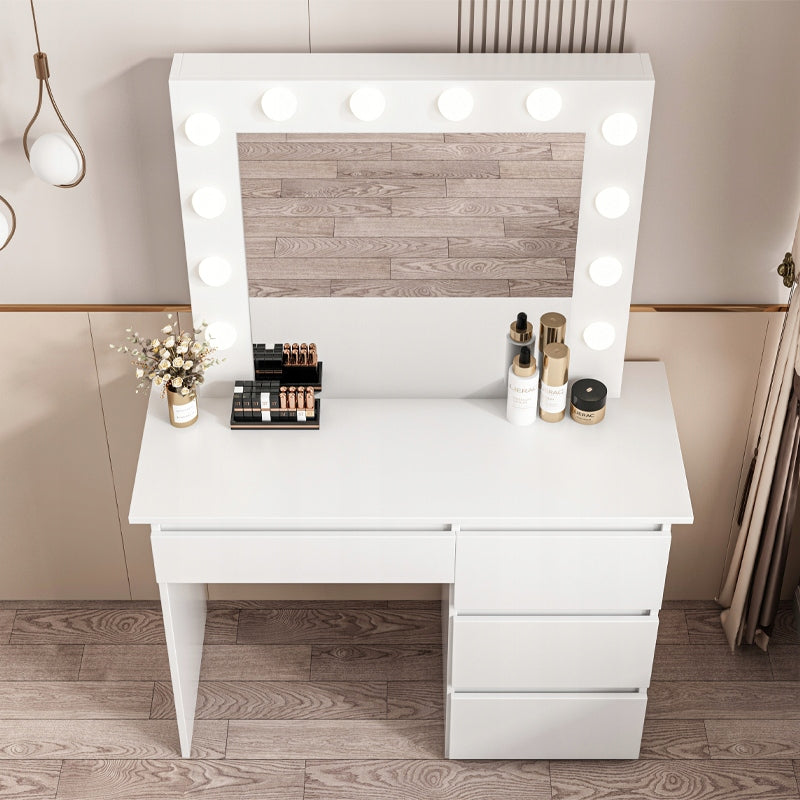 DRESSING TABLE FOR MAKEUP COSMETIC MAKEUP WITH MIRROR LED MODERN LOFT 90 CM Furniture depth 40 cm