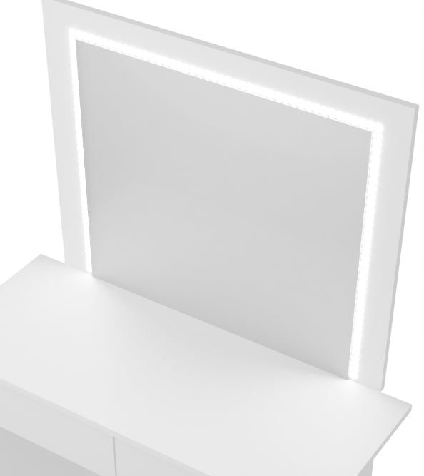 DRESSING TABLE III + MIRROR LED WHITE makeup drawers make-up MANUFACTURER Brand Idźczak Meble