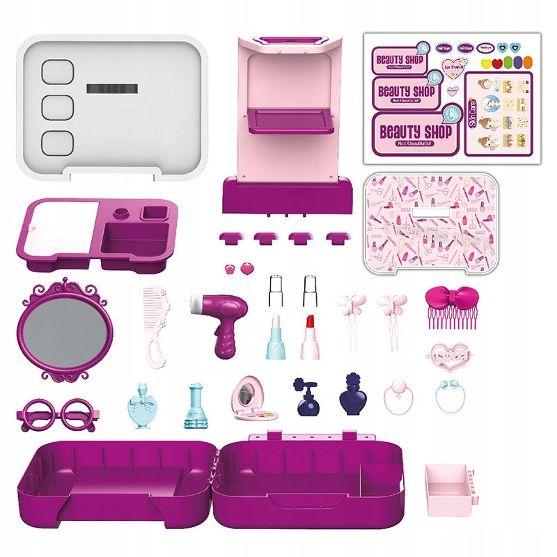 DRESSING TABLE LARGE SET FOR MAKEUP AND COMBING DRYER SUITCASE MAKE UP 32 EL. Manufacturer code 5903772583373