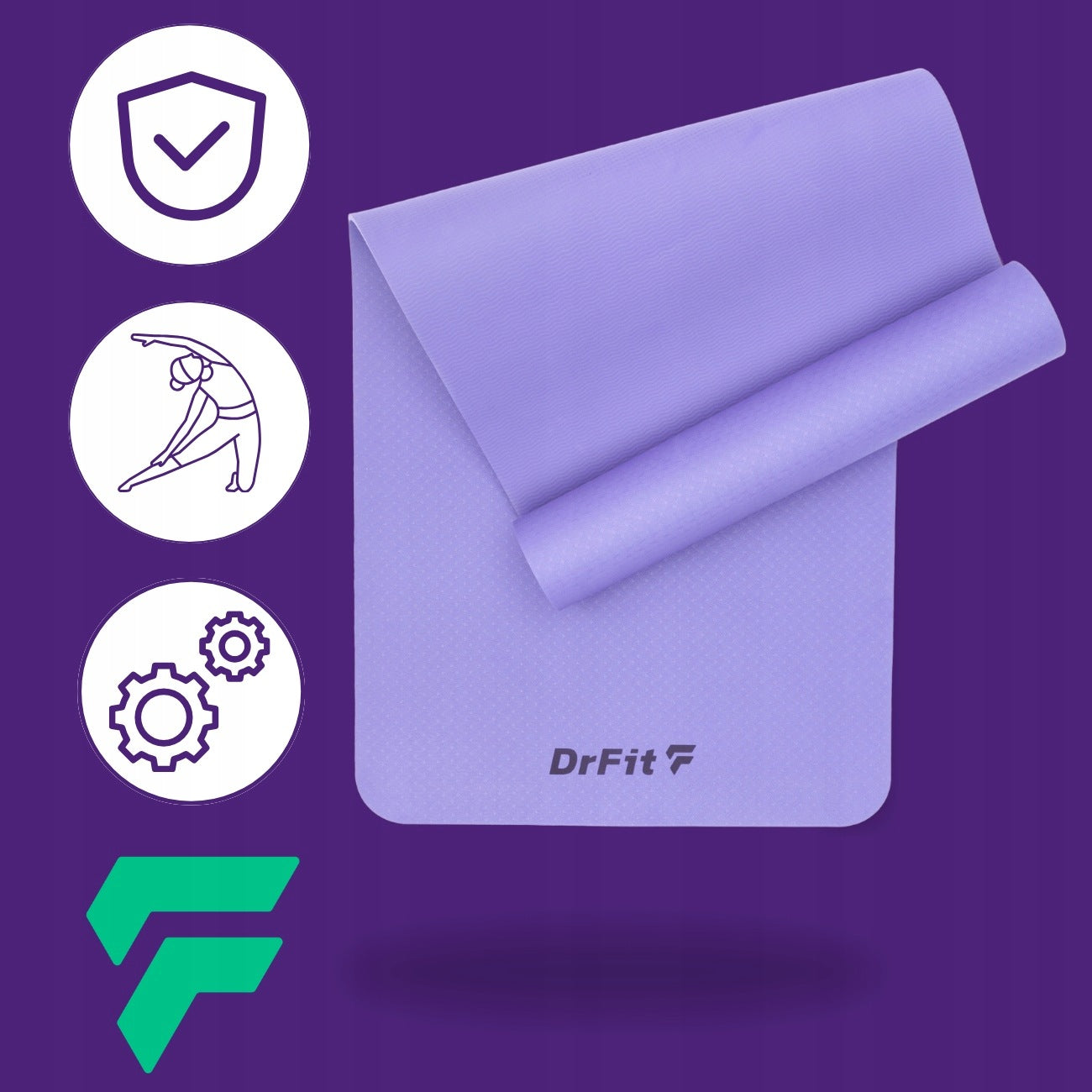 DRFIT PILATES YOGA EXERCISE FITNESS MAT NON-SLIP GYMNASTICS Packaging status original