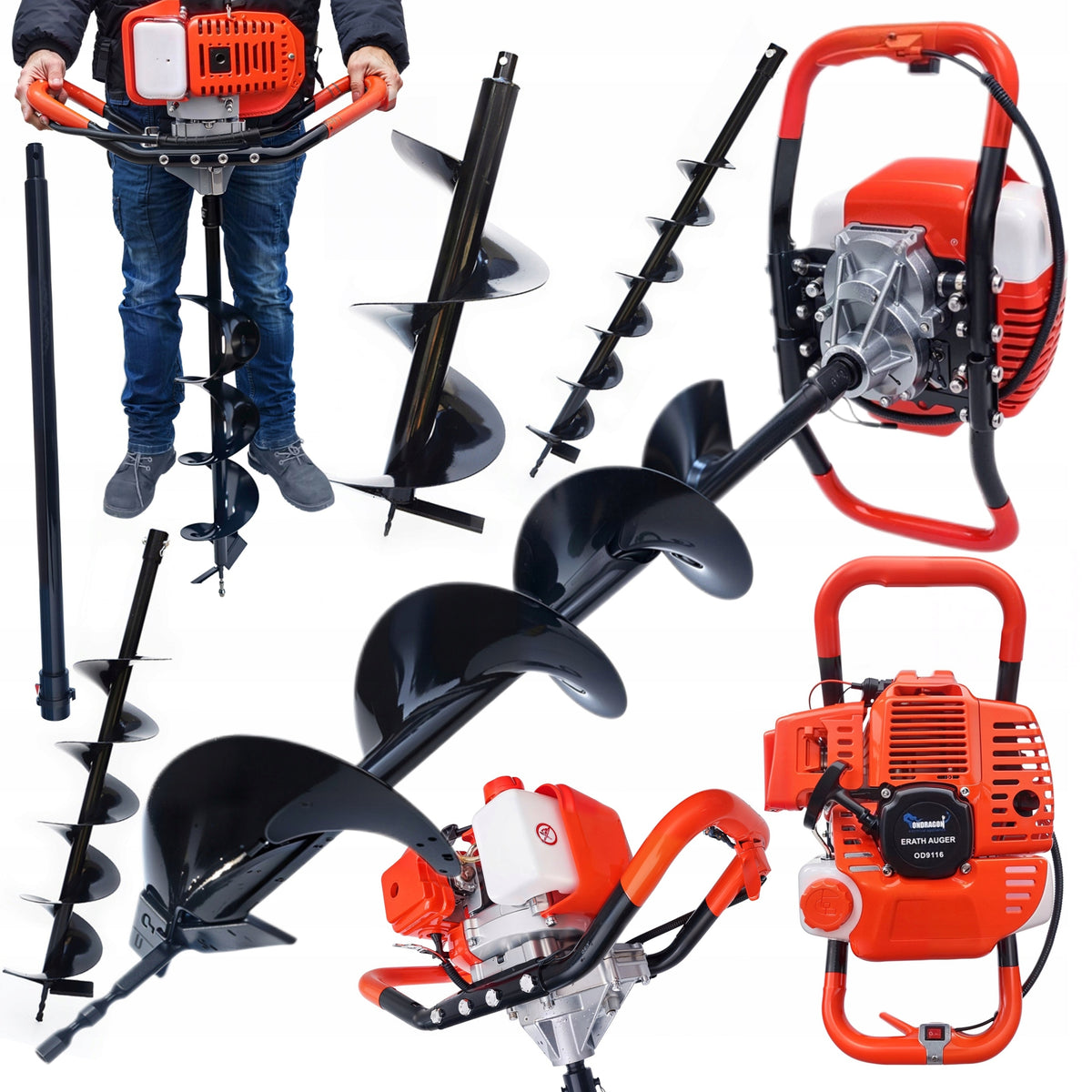 DRILL BIT SOIL DRILLING RIG FOR SOIL 5,2KM 3 DRILL BITS 10/15/20 +OIL