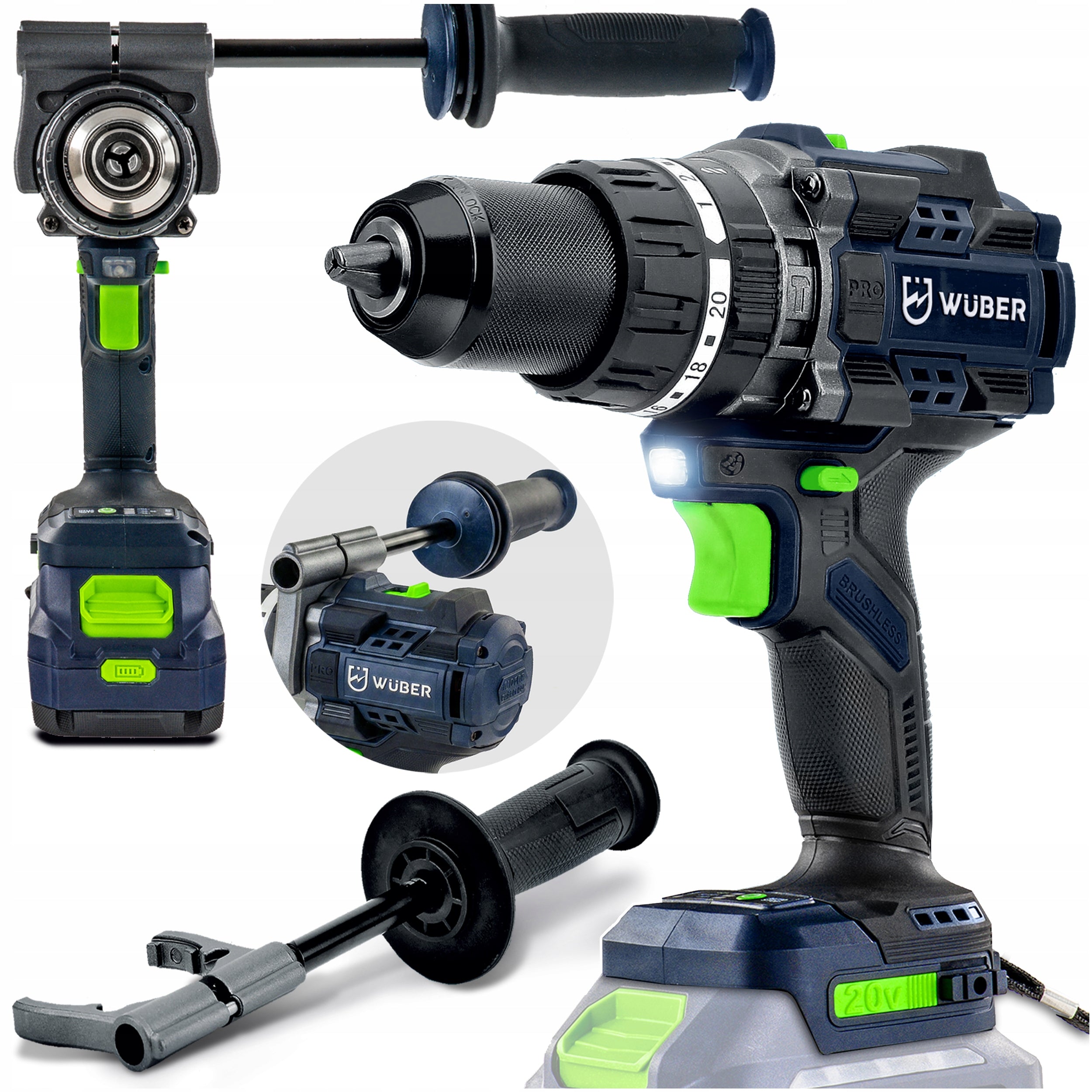 DRILL CORDLESS BRUSHLESS IMPACT DRILLING MACHINE 160NM PRO