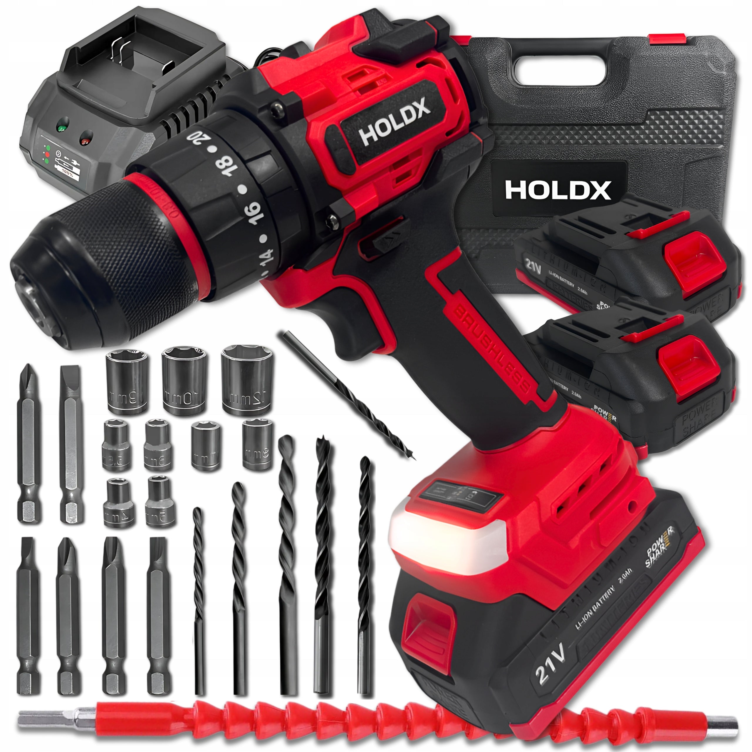 DRILL CORDLESS IMPACT DRIVER 21V 2XAKU 2.0Ah SET XL SUITCASE