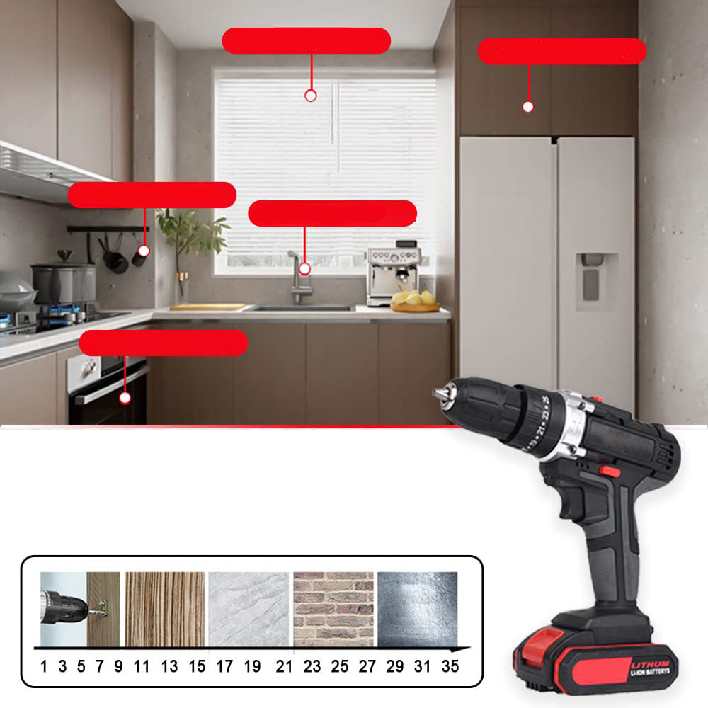 DRILL CORDLESS IMPACT DRIVER 21V METAL DRILL AKU1.3mAh Brand no brand