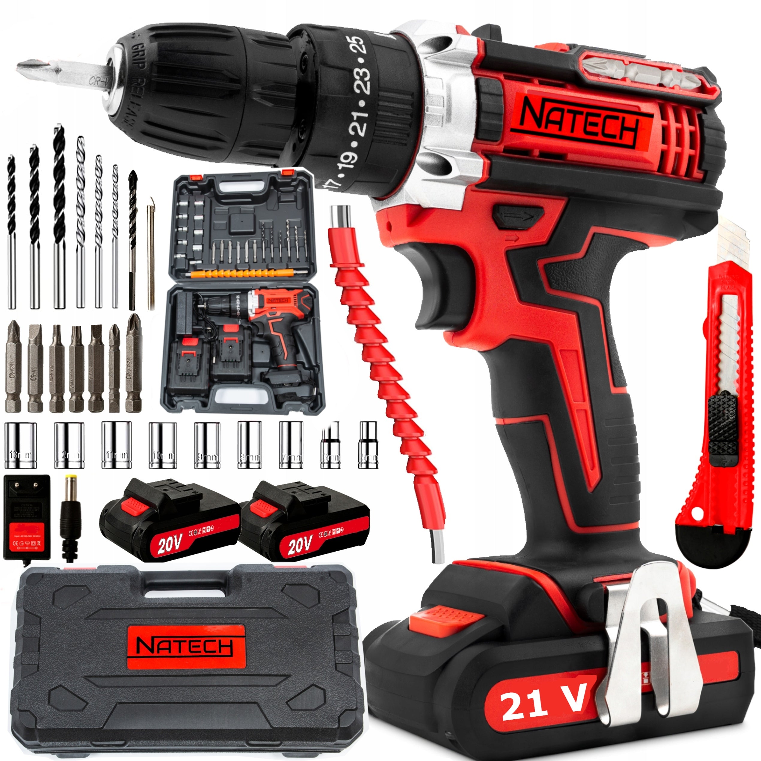 DRILL CORDLESS IMPACT DRIVER BRUSHLESS PRO 2xAKU SET