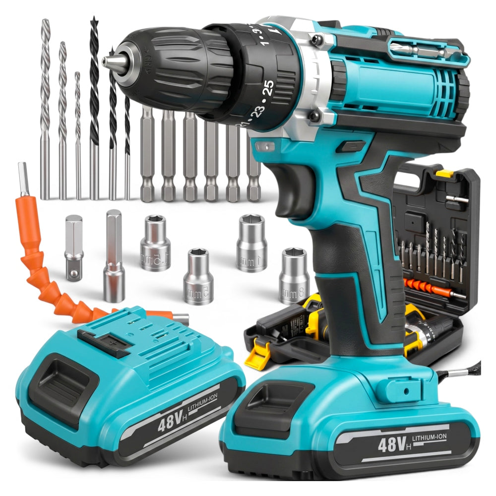 DRILL CORDLESS SCREWDRIVER 2xAKU SUITCASE BLUE SET 20V