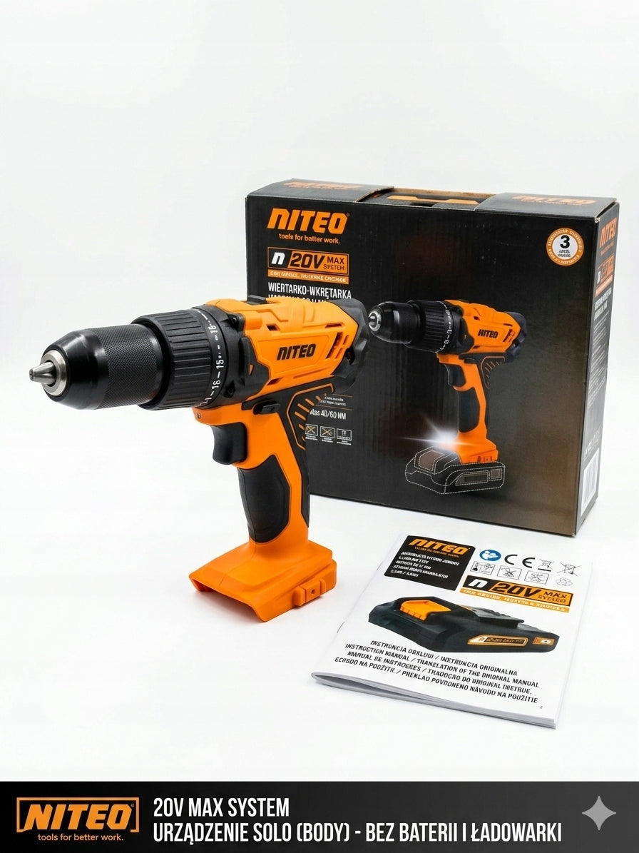 DRILL/DRIVER NITEO TOOLS 20VID0303-26 Manufacturer code 20VID0303-26