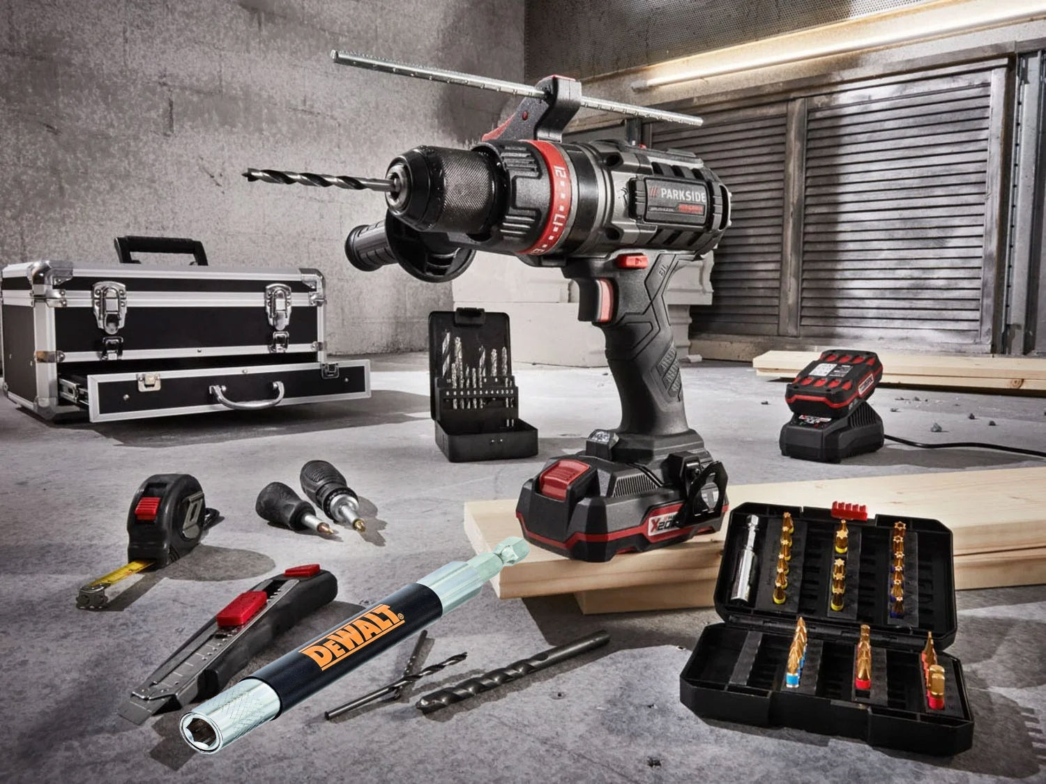 DRILL/DRIVER PARKSIDE 20V SET 2X BATTERY 2AH + CHARGER Brand Parkside
