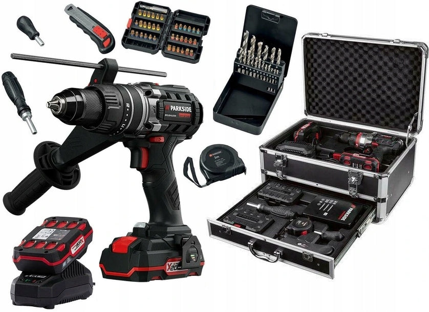 DRILL/DRIVER PARKSIDE 20V SET 2X BATTERY 2AH + CHARGER