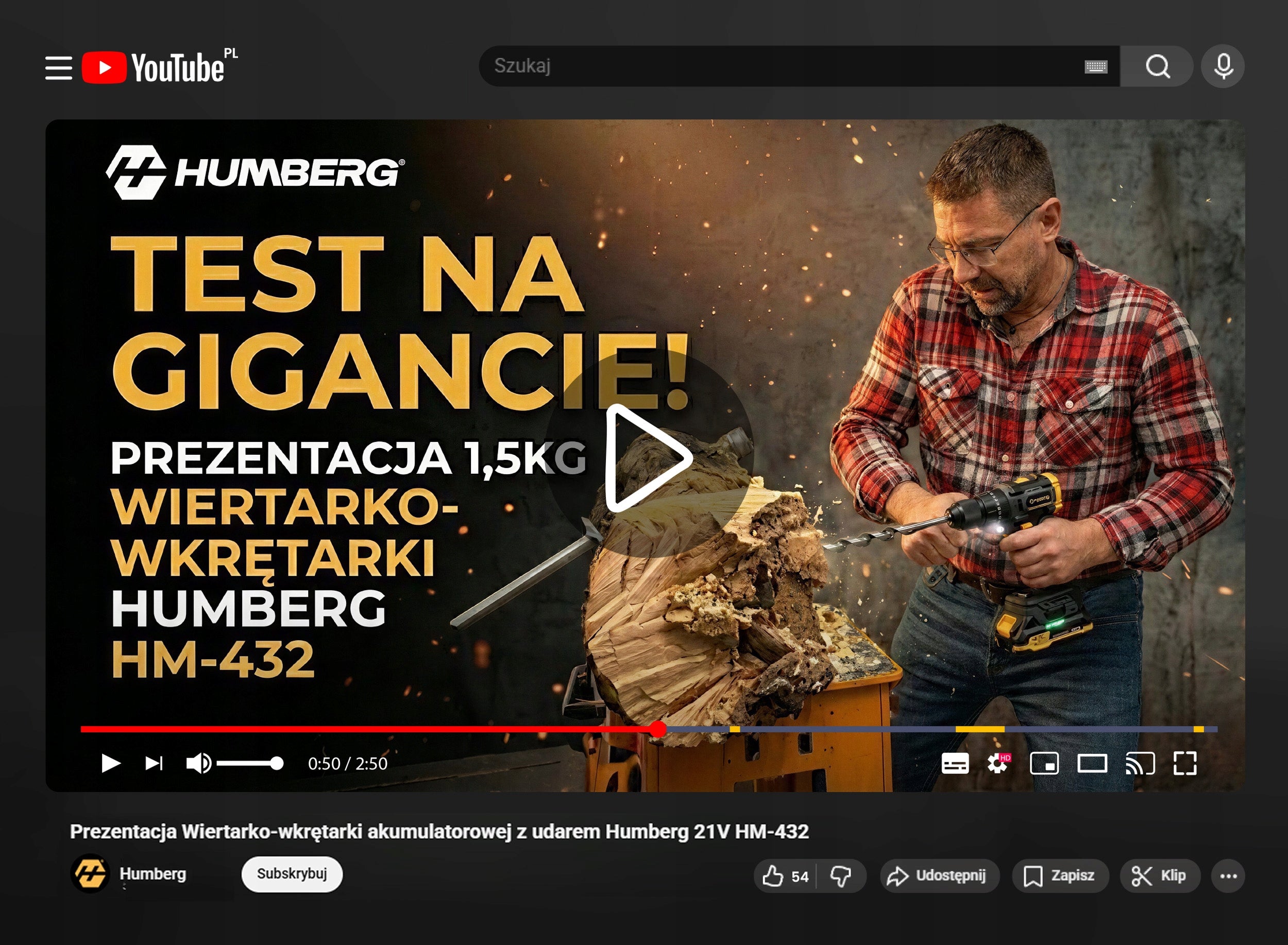 DRILL DRIVER UDAR cordless 21V HUMBERG +2x Battery MEGA POWERFUL Manufacturer code 543200