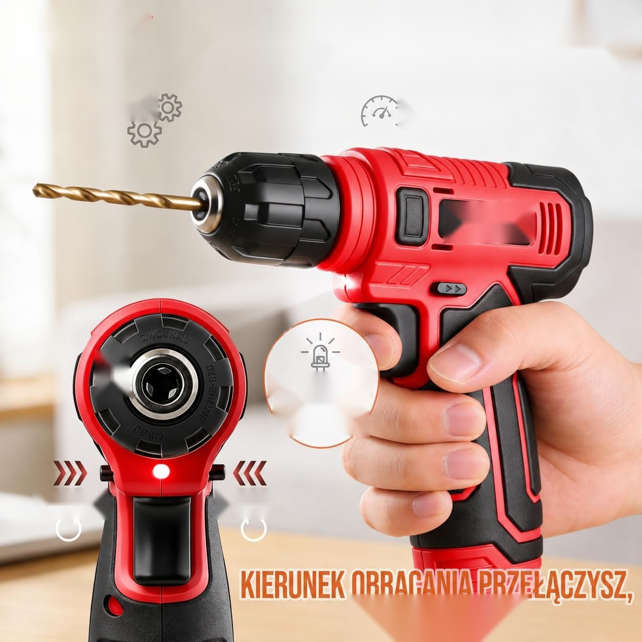 DRILL SCREWDRIVER TOOL SET CORDLESS USB CASE Drill weight 1 kg