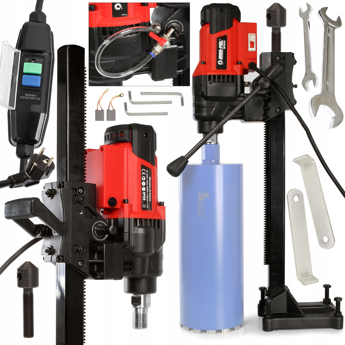DRILLING RIG CONCRETE HOLE SAW 3000W MAR-POL DIAMOND TRIPOD