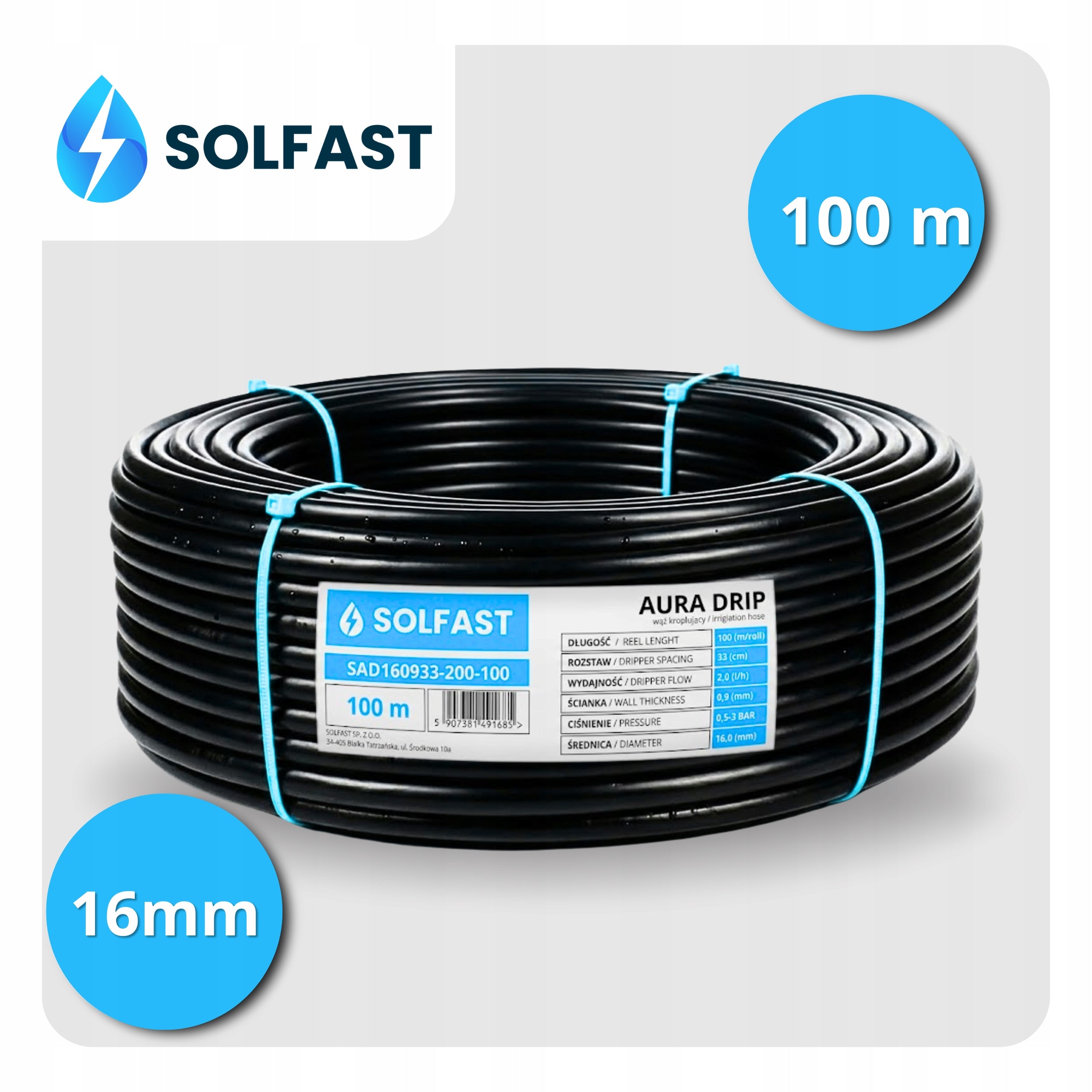 DRIP LINE 100 M DRIP IRRIGATION SET 92 EL. SYTEM HOSE PIPE Packaging status original