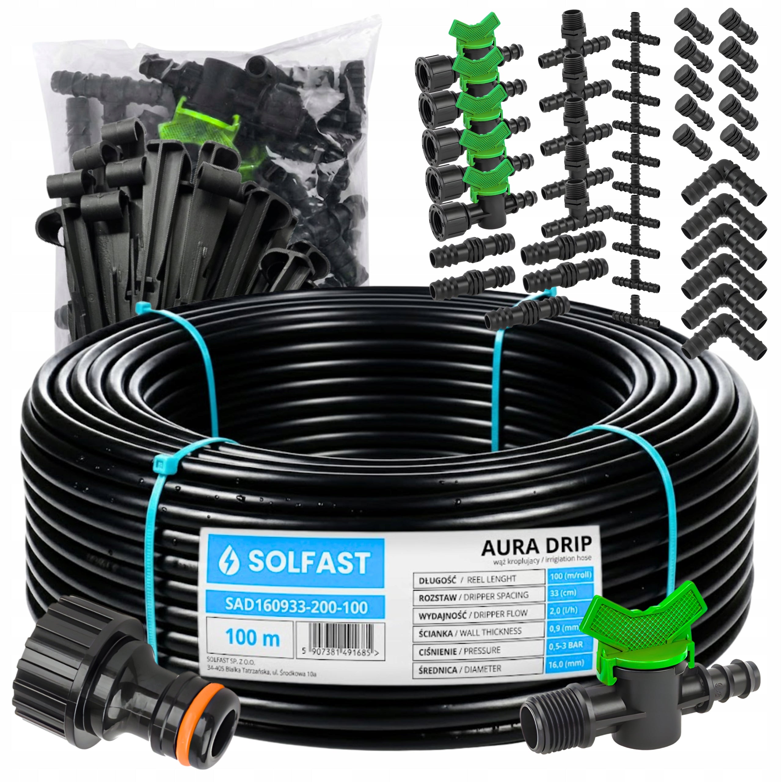 DRIP LINE 100 M DRIP IRRIGATION SET 92 EL. SYTEM HOSE PIPE