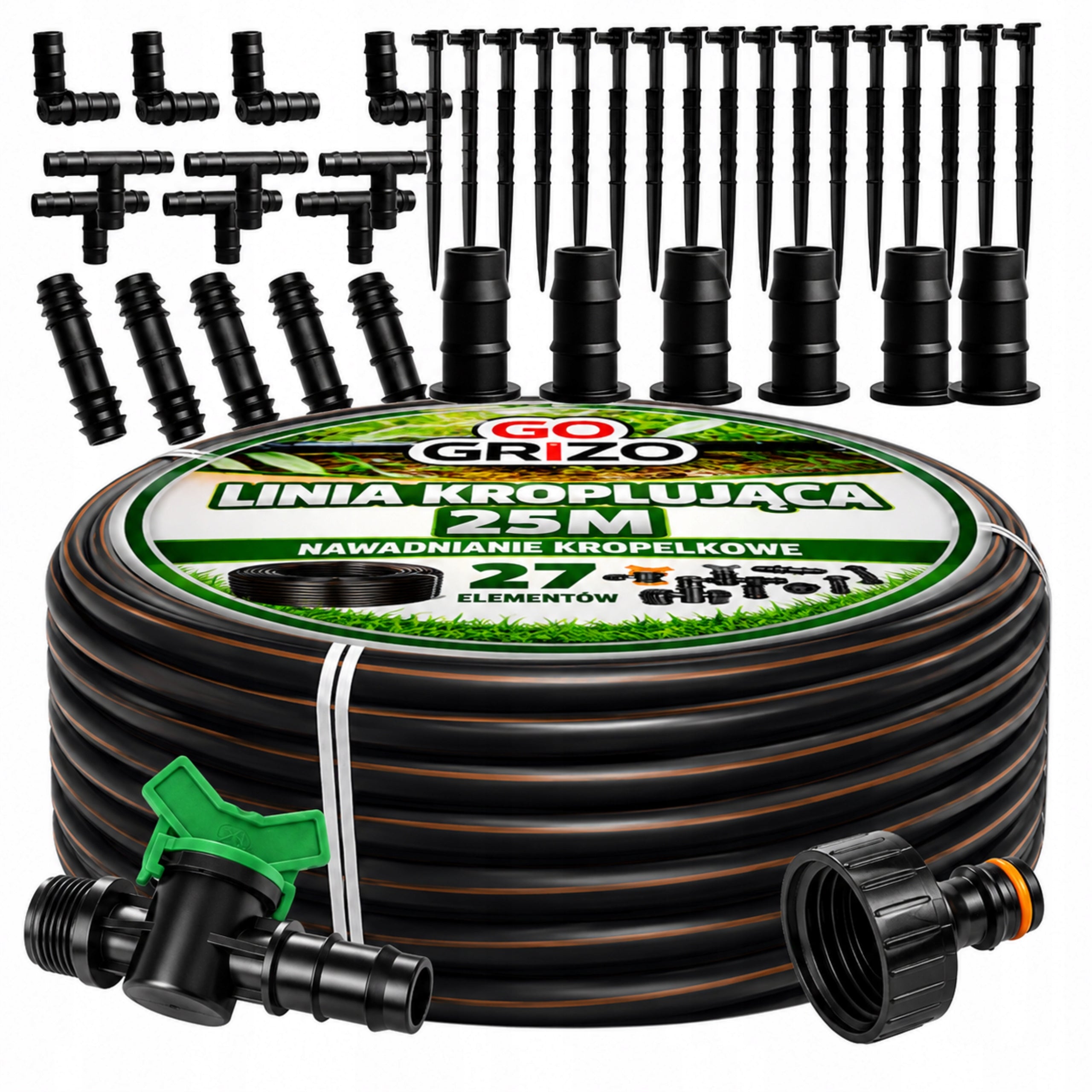 DRIP LINE 25m+27EL DRIP IRRIGATION DRIP HOSE SOLID