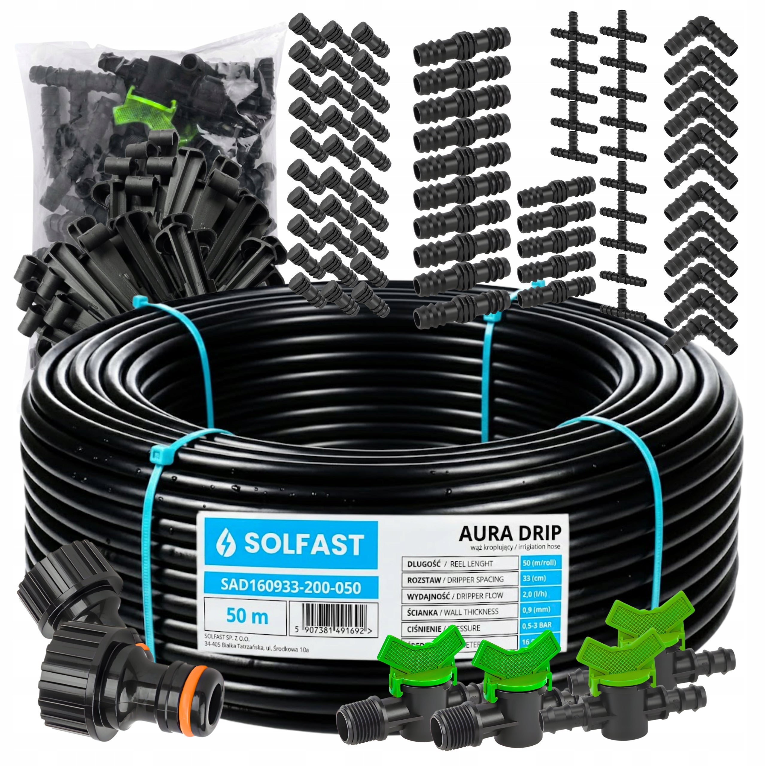 DRIP LINE 50 M DRIP IRRIGATION SET 181 EL. SYTEM HOSE PIPE