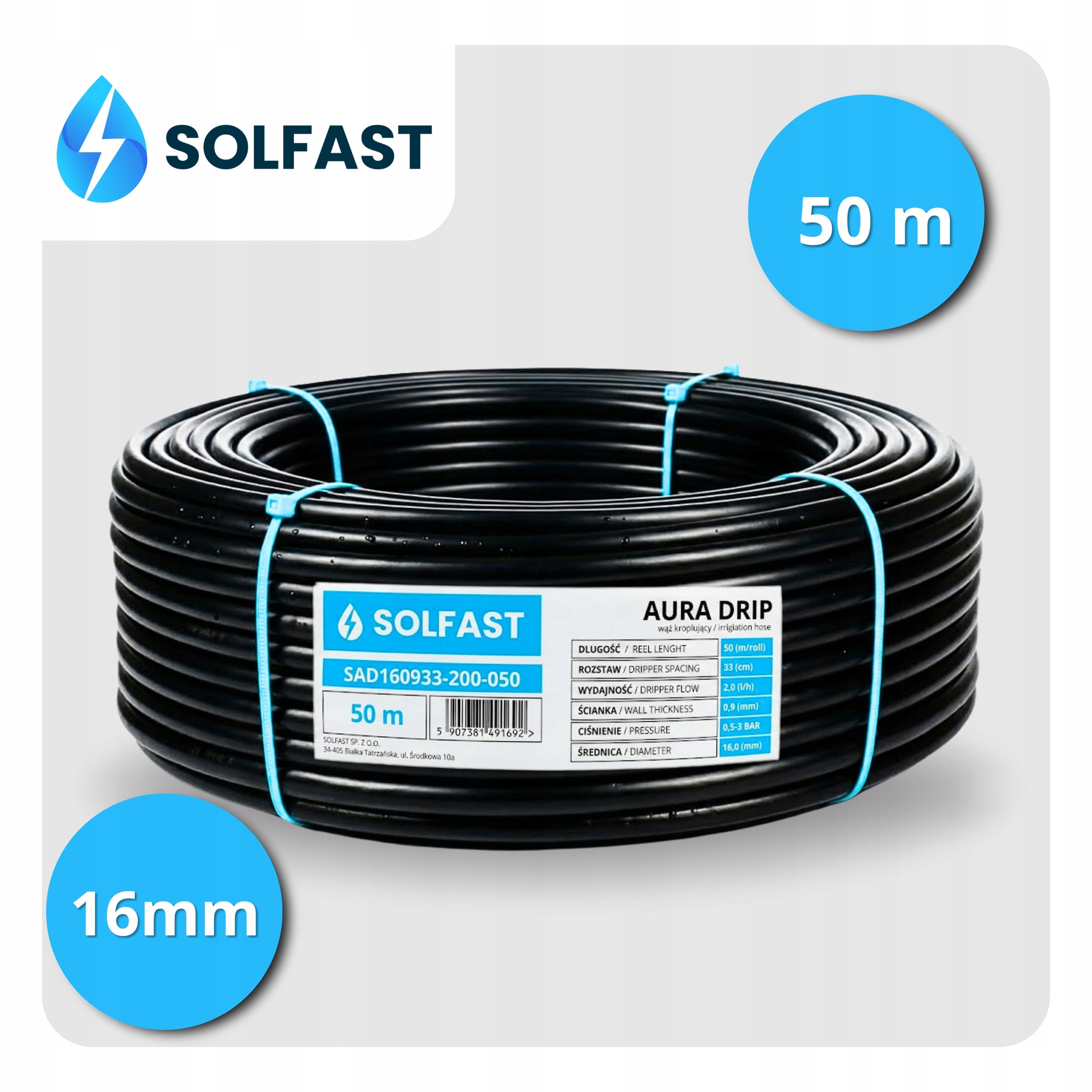 DRIP LINE 50 m DRIP IRRIGATION SET 92 EL. SYTEM HOSE PIPE Packaging status original