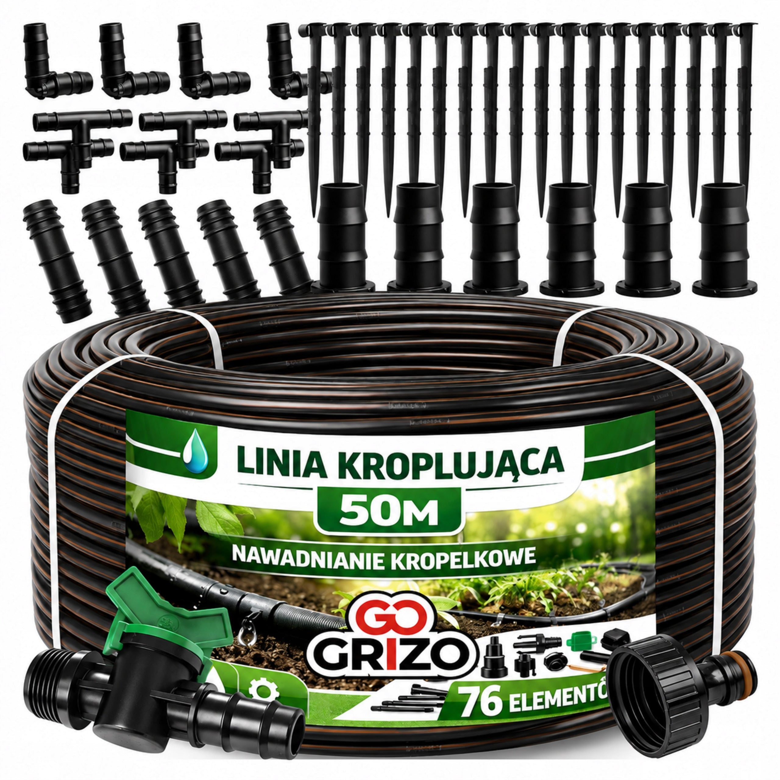 DRIP LINE 50m+76EL DRIP IRRIGATION DRIP HOSE SOLID