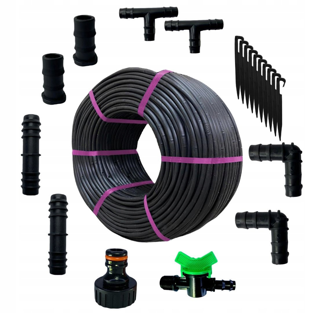 DRIP LINE DRIP IRRIGATION 25M + 20 ELEMENTS DROPLET HOSE Manufacturer code Linia Kroplująca Nawadnianie Kropelkowe 25m