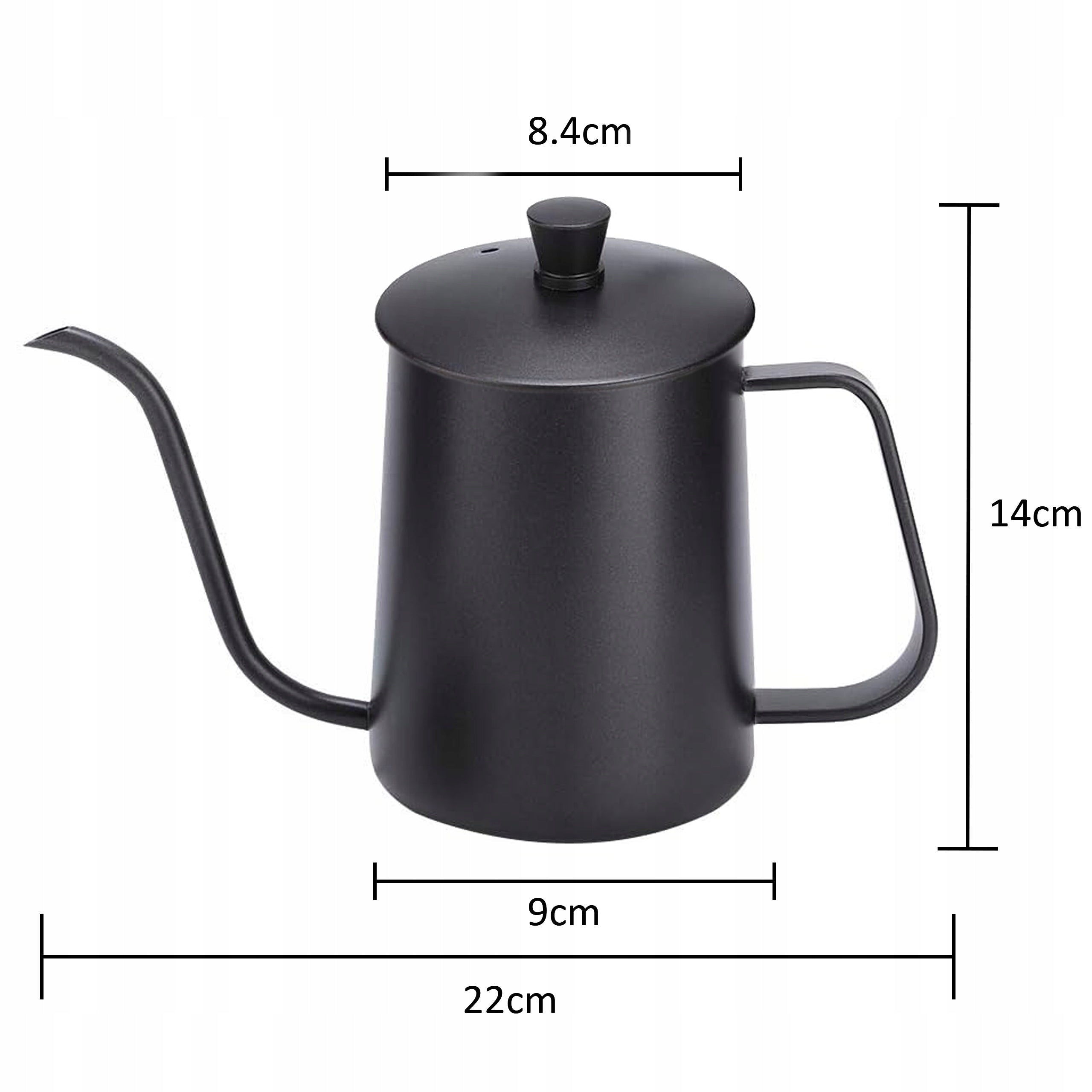 DRIPA COFFEE POT KETTLE WATERING CAN BARISTA GOOSENECK STEEL 600 ML Packaging status original