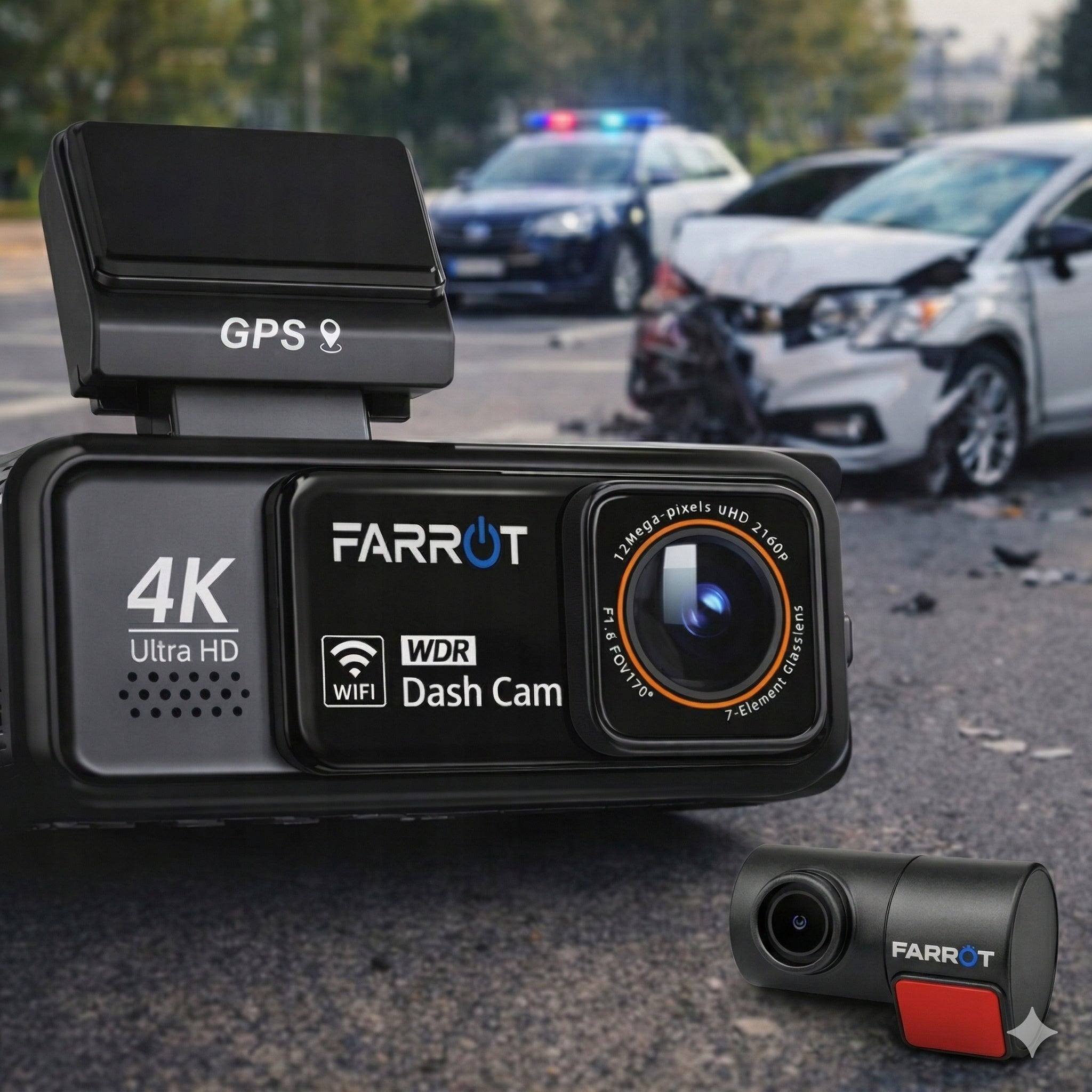 DRIVING RECORDER A8 4K UHD ADAS GPS WIFI PARKING MODE 24H SET WITH ACC Manufacturer code 4K UHD Video