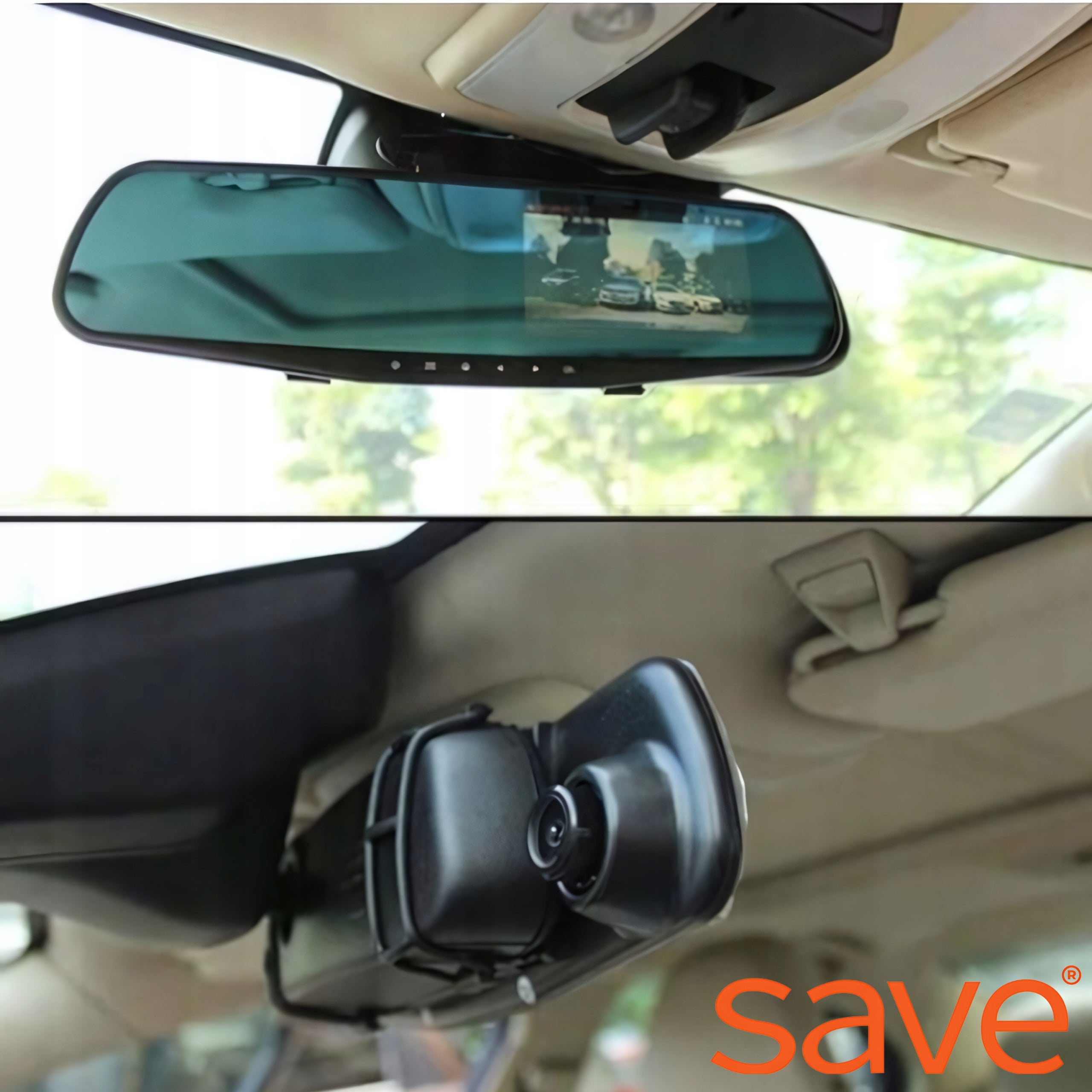 DRIVING VIDEO RECORDER IN MIRROR CAR CAMERA REVERSING RECORDER Recording quality SD/VGA (640 x 480) HD (1280 x 720) Full HD (1920 x 1080)