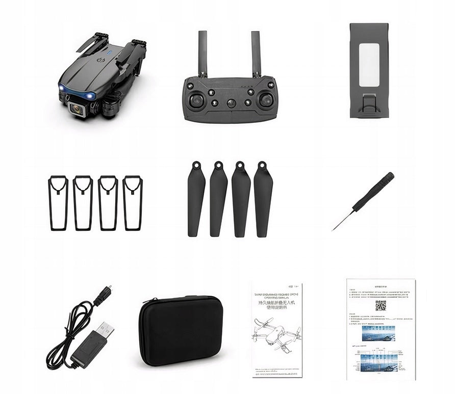 DRON E99 2x KAMERA 4K ZAWIS 200M Quadcopter WIFI+WALIZKA PILOT ETUI Manufacturer code E99 PRO
