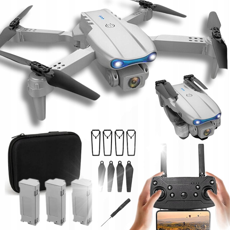 DRONE 2x CAMERA 4K HOVER 500M AVOIDING OBSTACLES WIFI GIFT CASE