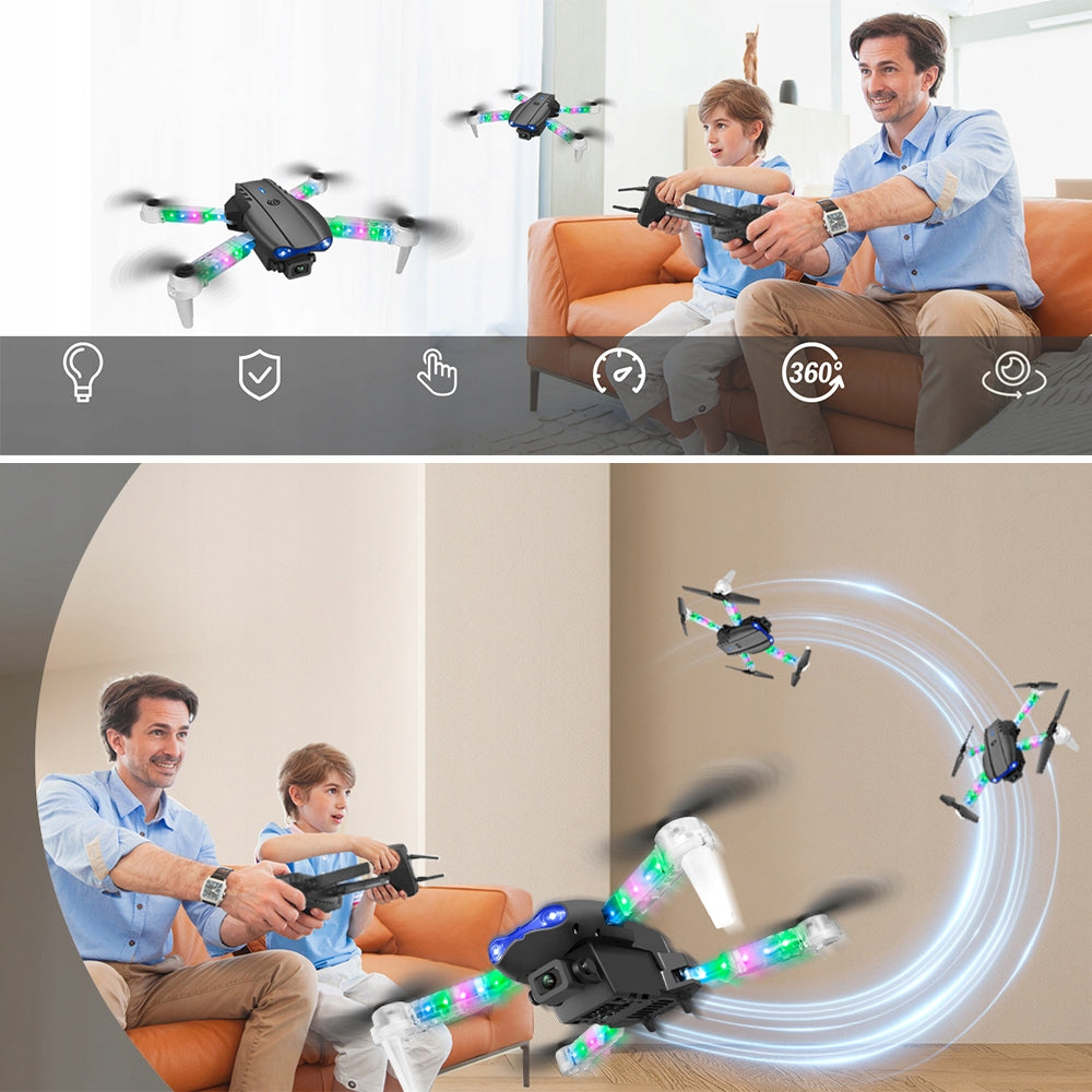 DRONE COLORFUL LED SET COMPLETE FOLDING WITH CAMERA CHRISTMAS GIFT Manufacturer code 069631345614