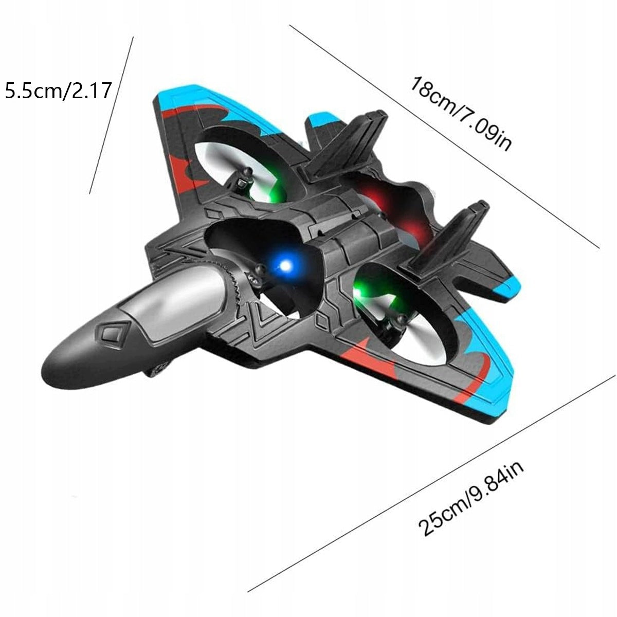 DRONE FIGHTER RC LED + PILOT HIT AIRPLANE REMOTE CONTROLLED JET Brand no brand