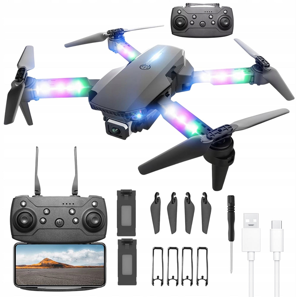 DRONE FOR BEGINNERS AUTOMATIC LANDING LED LIGHT 1800MAH