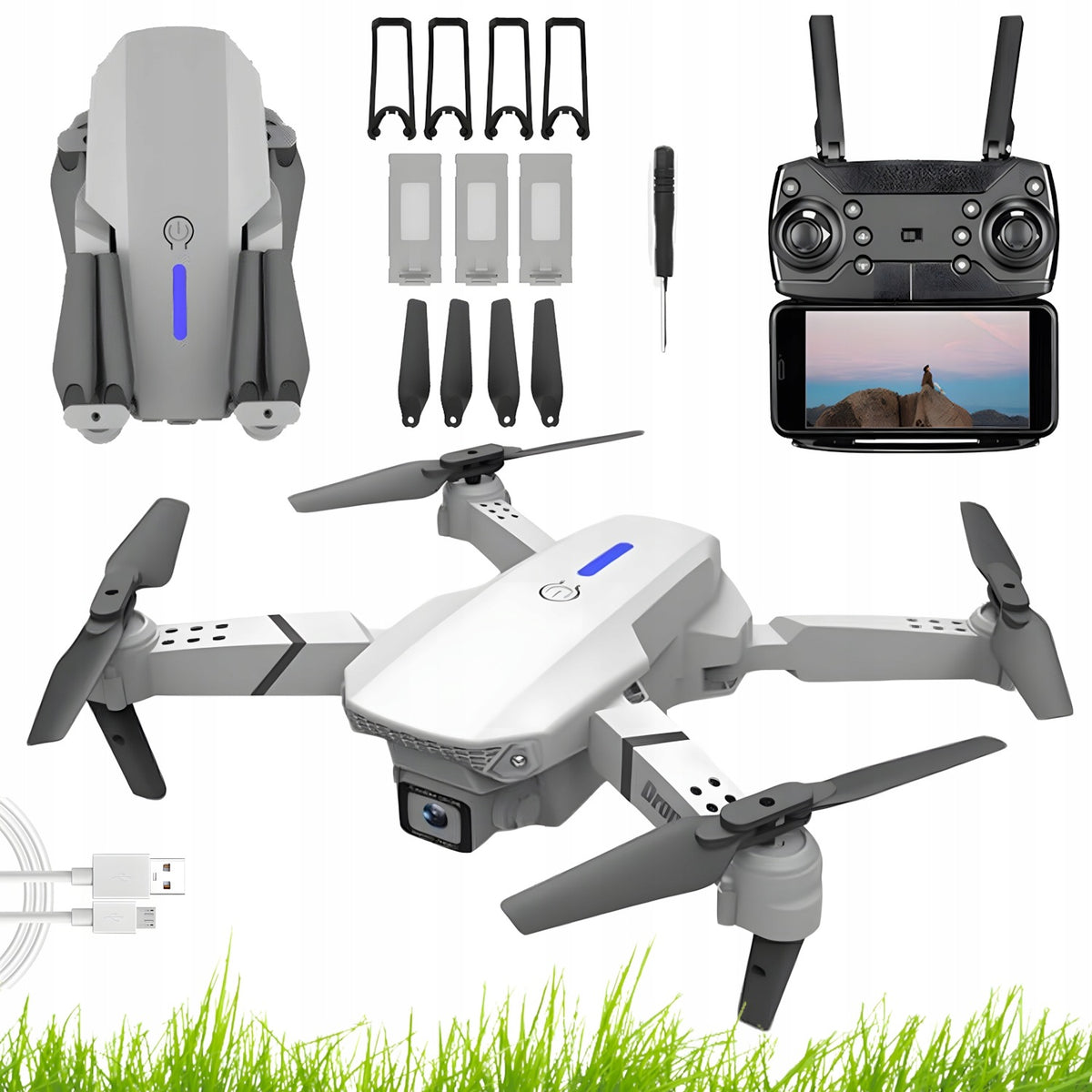 DRONE LS-E525 WITH 2X CAMERA 4K HD 100 M 1800 MAH 3 AKU 15MIN LIVE VIEW