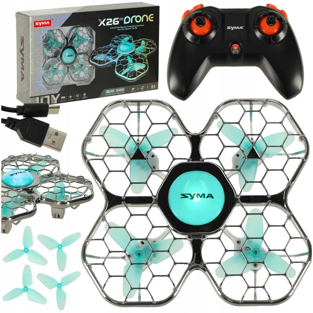 DRONE RC SYMA X26PRO 2.4GHZ WI-FI BLACK LED OBSTACLE AVOIDANCE
