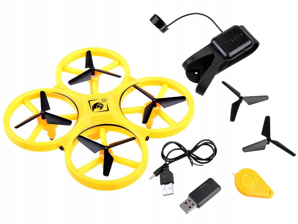 DRONE REMOTE CONTROLLED Hand Gesture Remote Control Led Light Ufo Toy for Kids Packaging status original