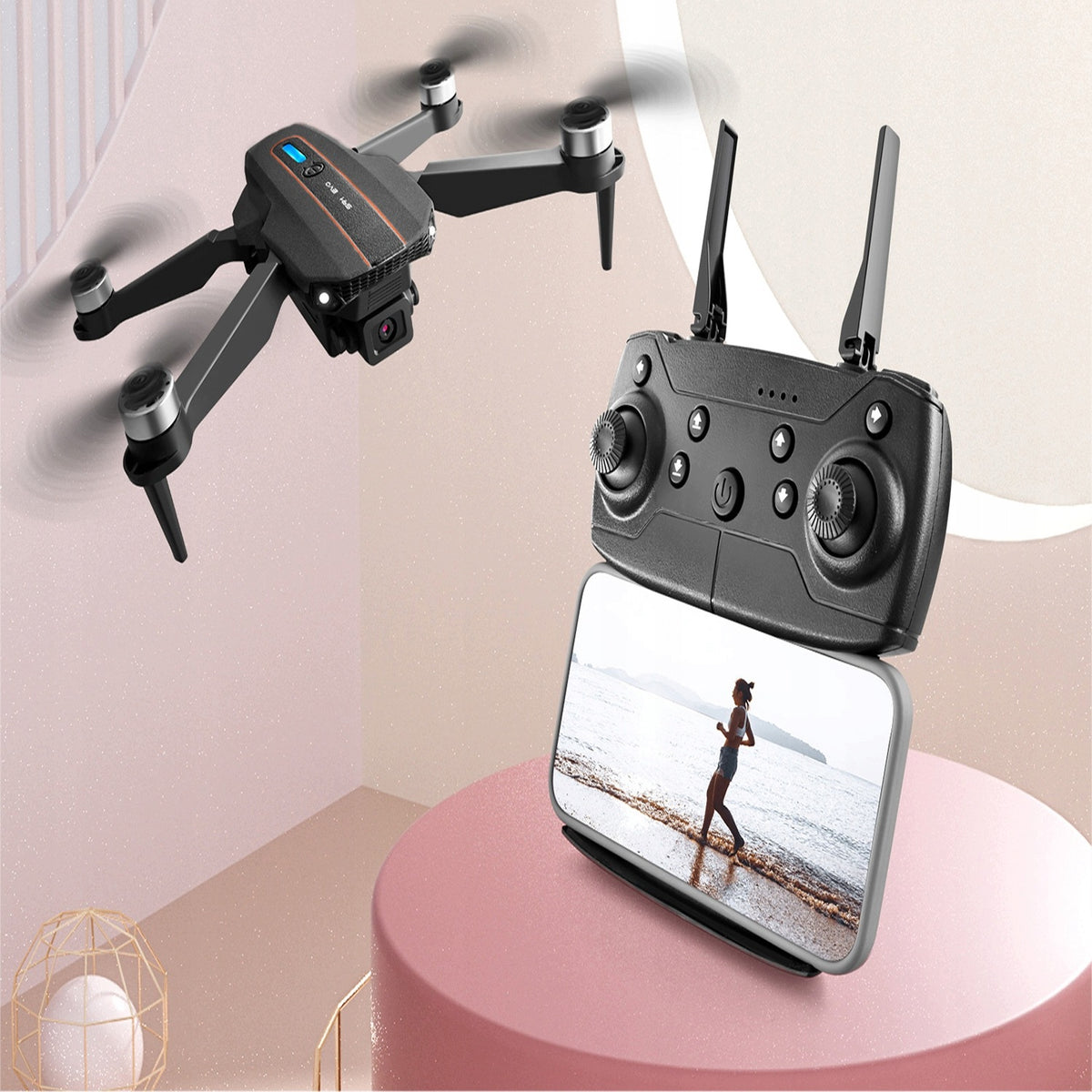 DRONE S91 FOLDABLE DUAL WIFI FPV CAMERA BRUSHLESS MOTOR RANGE 100M Manufacturer code BC5C