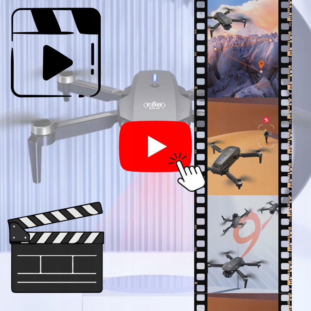 DRONE WITH 2 CAMERAS BRUSHLESS MOTORS 5G CAMERA 4K OBSTACLE AVOIDANCE Manufacturer code KAPSELL DRON WIFI EIS Z KAMERĄ DLA DZIECI +14