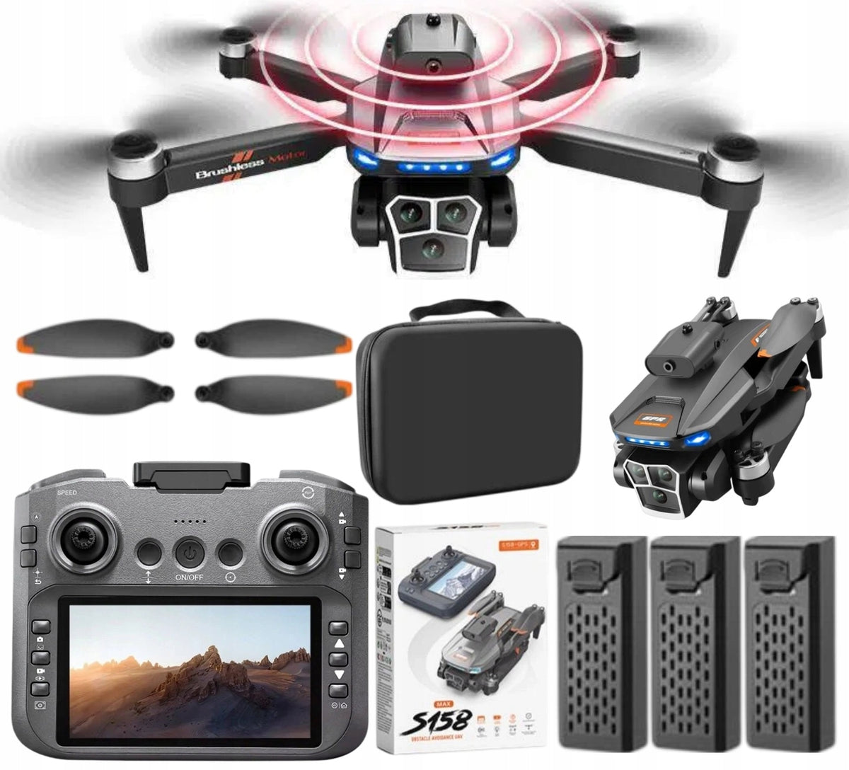 DRONE WITH 4K WIFI CAMERA 5G GPS C0 REMOTE CONTROLLED APPLICATION RANGE 2000M