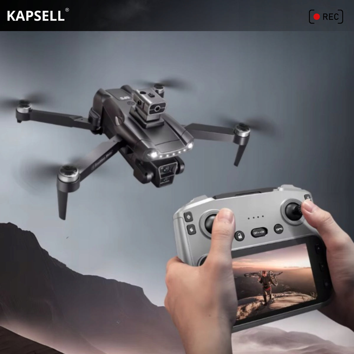 DRONE WITH CAMERA 8K WIFI 5G GPS C0 REMOTE CONTROLLED APPLICATION RANGE 3000M Packaging status original