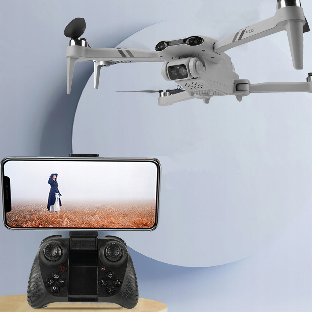 DRONE WITH CAMERA F10 PILOT HD HEADLESS 2.4Ghz GYROSCOPE CASE 1600mAh Model F10 Drone
