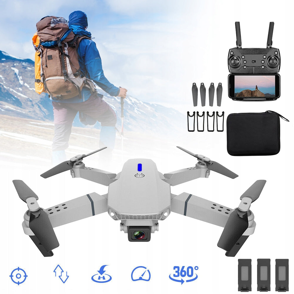 DRONE WITH CAMERA, HD FOLDABLE MINI QUADCOPTER DRONE, 2 CAMERAS