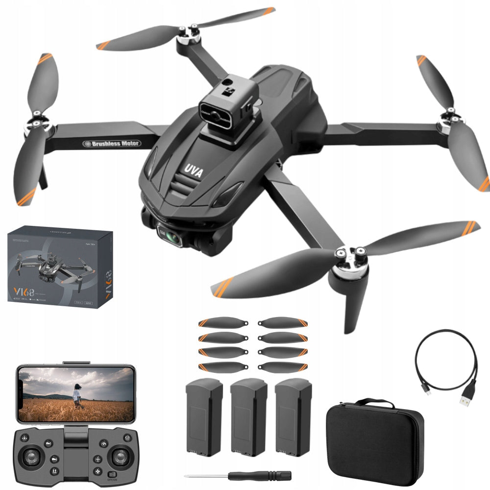DRONE WITH CAMERA V168 WiFi GPS RANGE 3000M 5G WIFI FPV 360° camera
