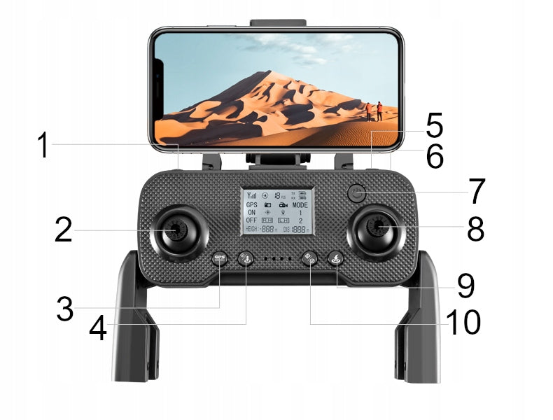 DRONE XT505 3 BATTERIES AVOIDING OBSTACLES HEADLESS GPS 2000M BRUSHLESS Packaging status original
