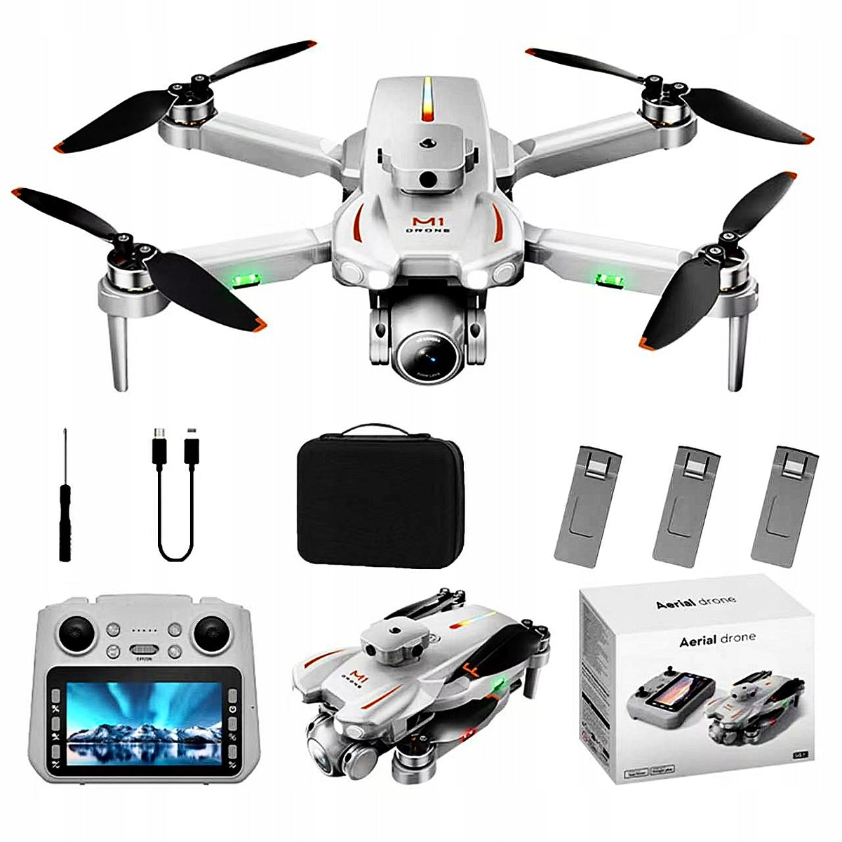 DRONE Yulinland 2x 4K CAMERA FOR KIDS | MANUAL | CASE | 3x BATTERY